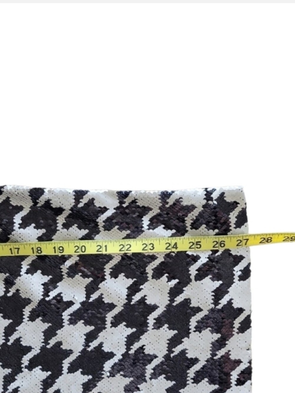 Ann Taylor Black White Houndstooth Sequin Pencil Skirt Size 16 - Picture 11 of 14